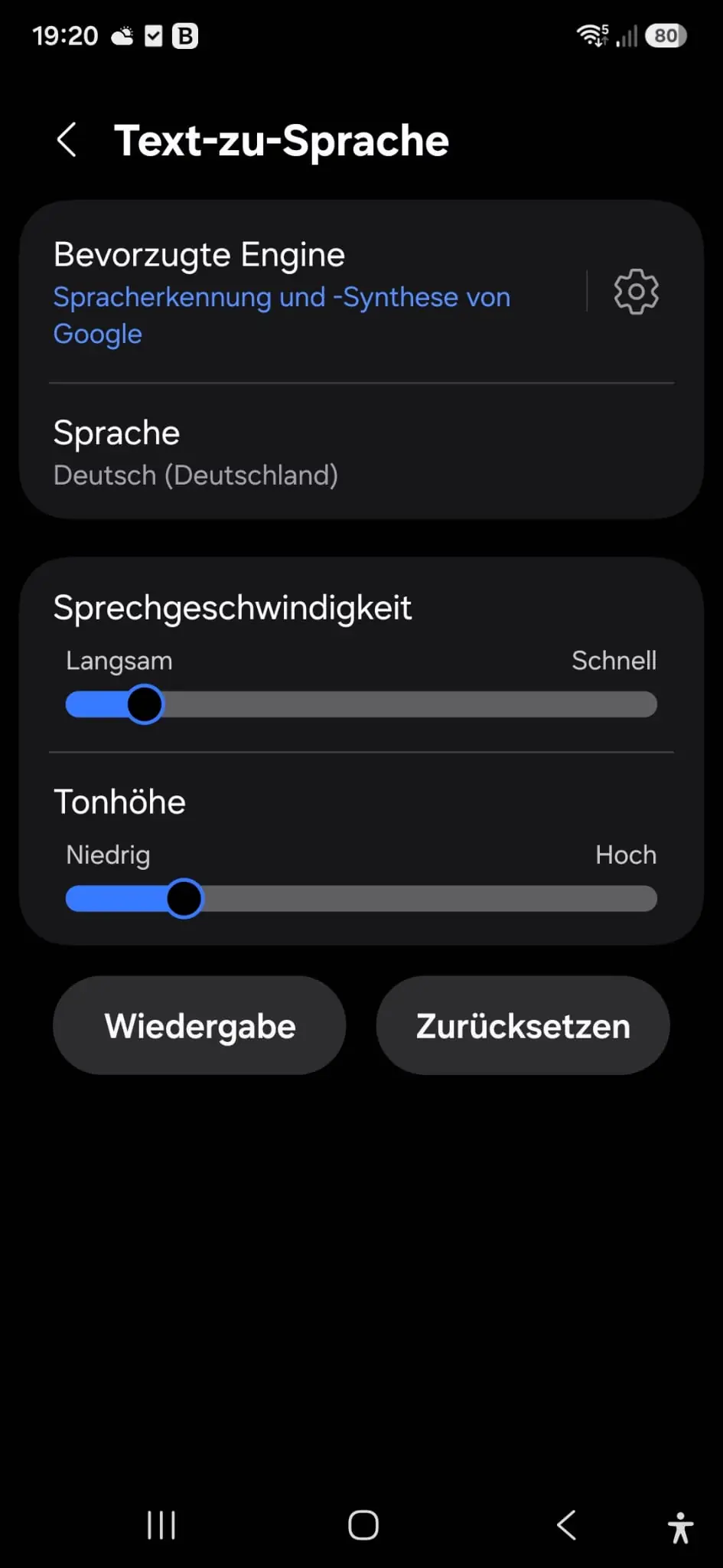 Android: Text-zu-Sprache-Ausgabe